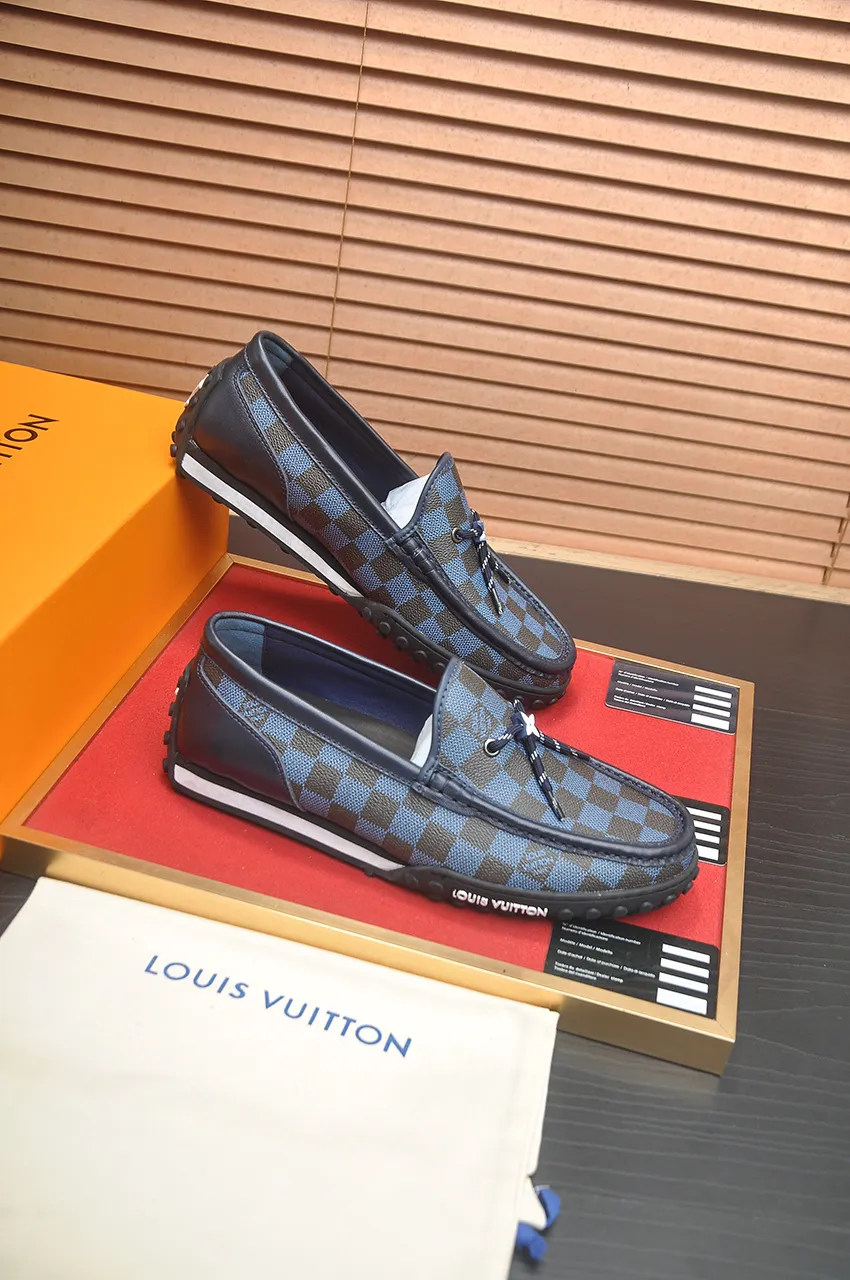 Men's men's shoes💰660💶[LOUIS VUITTON] (original order) new style🍀LV Louis Vuitton* - top version of LV classic beanie shoes! Made of imported original single cowhide, original leather side strips and wear-resistant rubber outsole! High quality products! Code number 39-45 (45 customized)